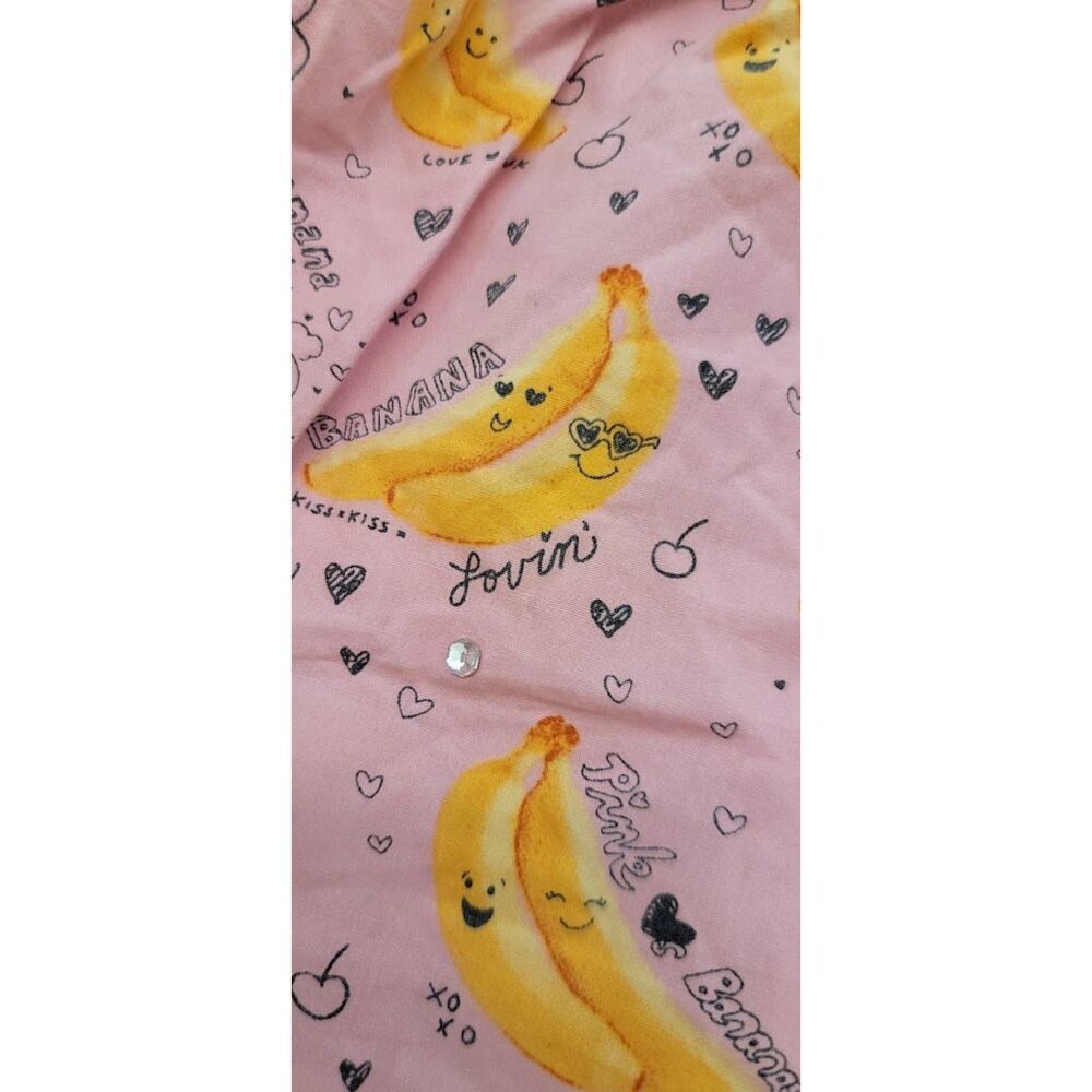 Y2K Victoria's Secret PINK Banana Rhinestone Sleep Boxer Shorts Women's M